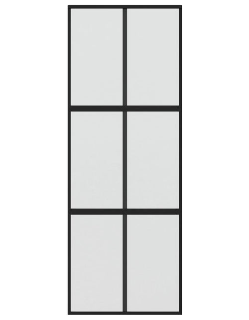 Încărcați imaginea în vizualizatorul Galerie, Ușă glisantă, negru, 76x205 cm, sticlă securizată și aluminiu - Lando
