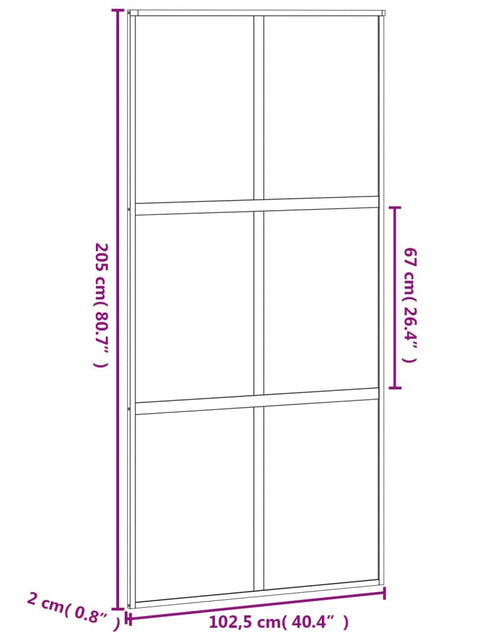 Încărcați imaginea în vizualizatorul Galerie, Ușă glisantă, negru, 102,5x205 cm, sticlă securizată/aluminiu - Lando
