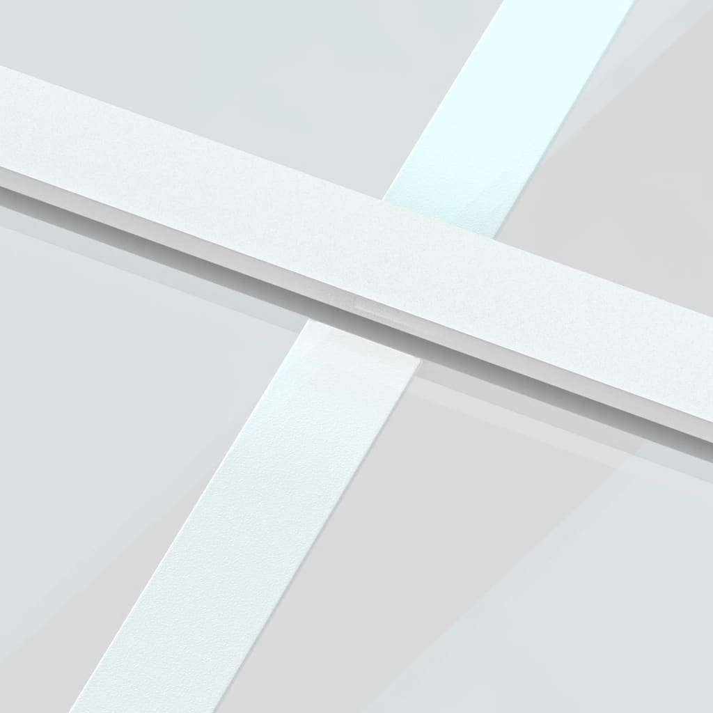 Ușă glisantă, alb, 90x205 cm, sticlă securizată/aluminiu - Lando