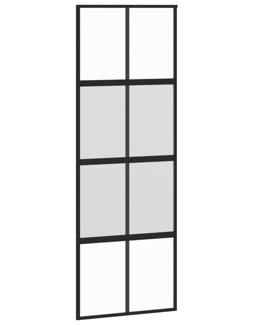 Загрузите изображение в средство просмотра галереи, Ușă glisantă, negru, 76x205 cm, sticlă securizată și aluminiu - Lando
