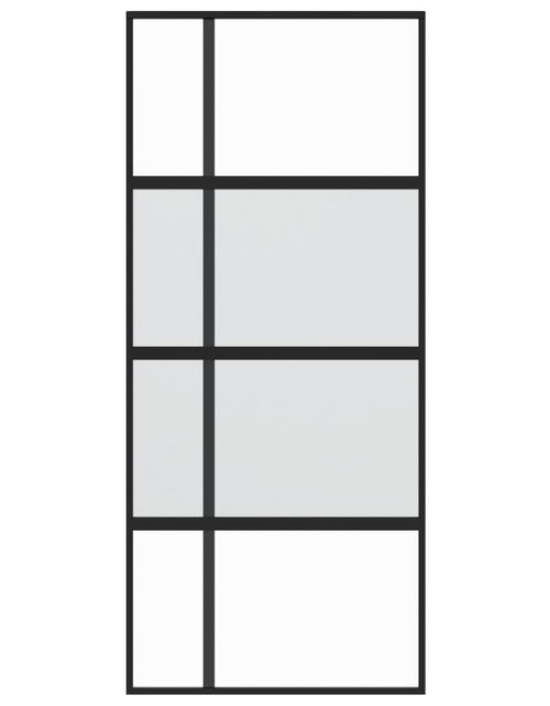 Загрузите изображение в средство просмотра галереи, Ușă glisantă, negru, 90x205 cm, sticlă securizată și aluminiu - Lando
