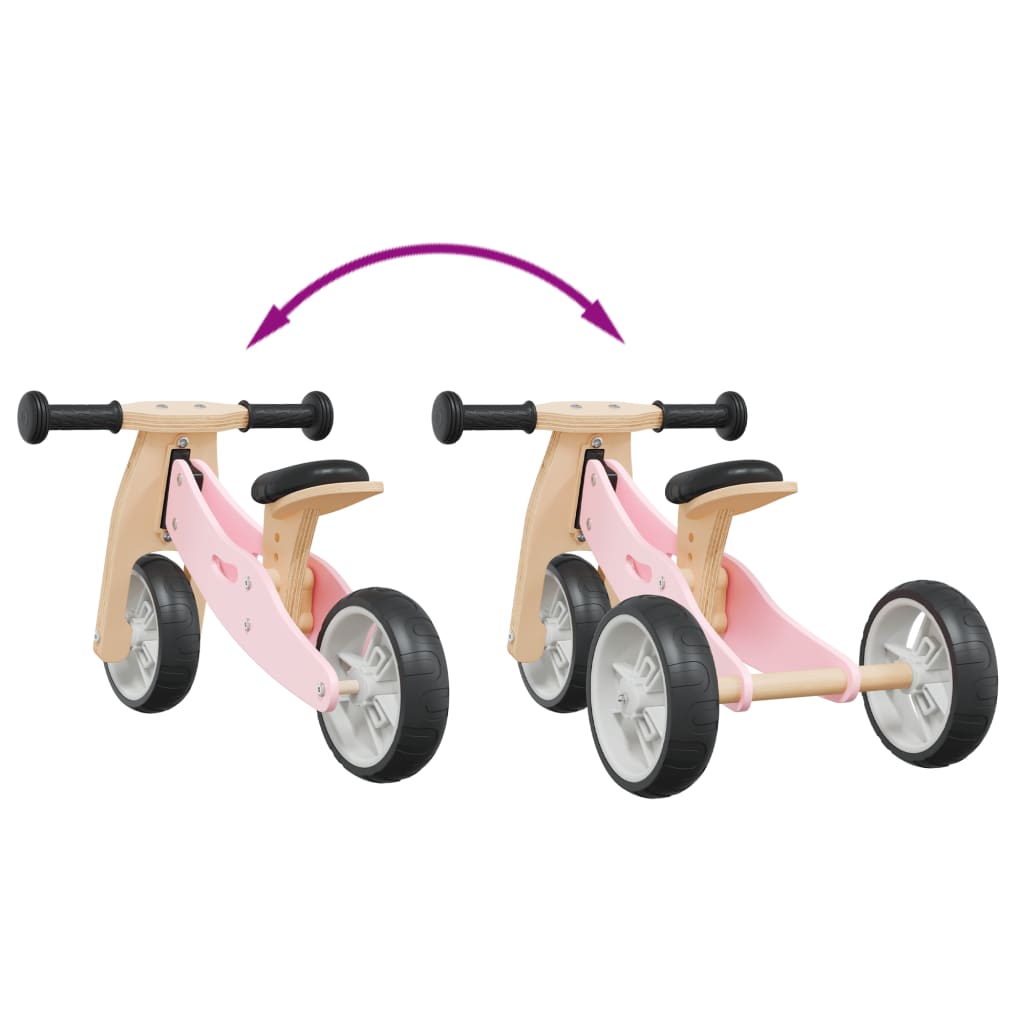 Bicicletă de echilibru pentru copii 2 în 1, roz Lando - Lando