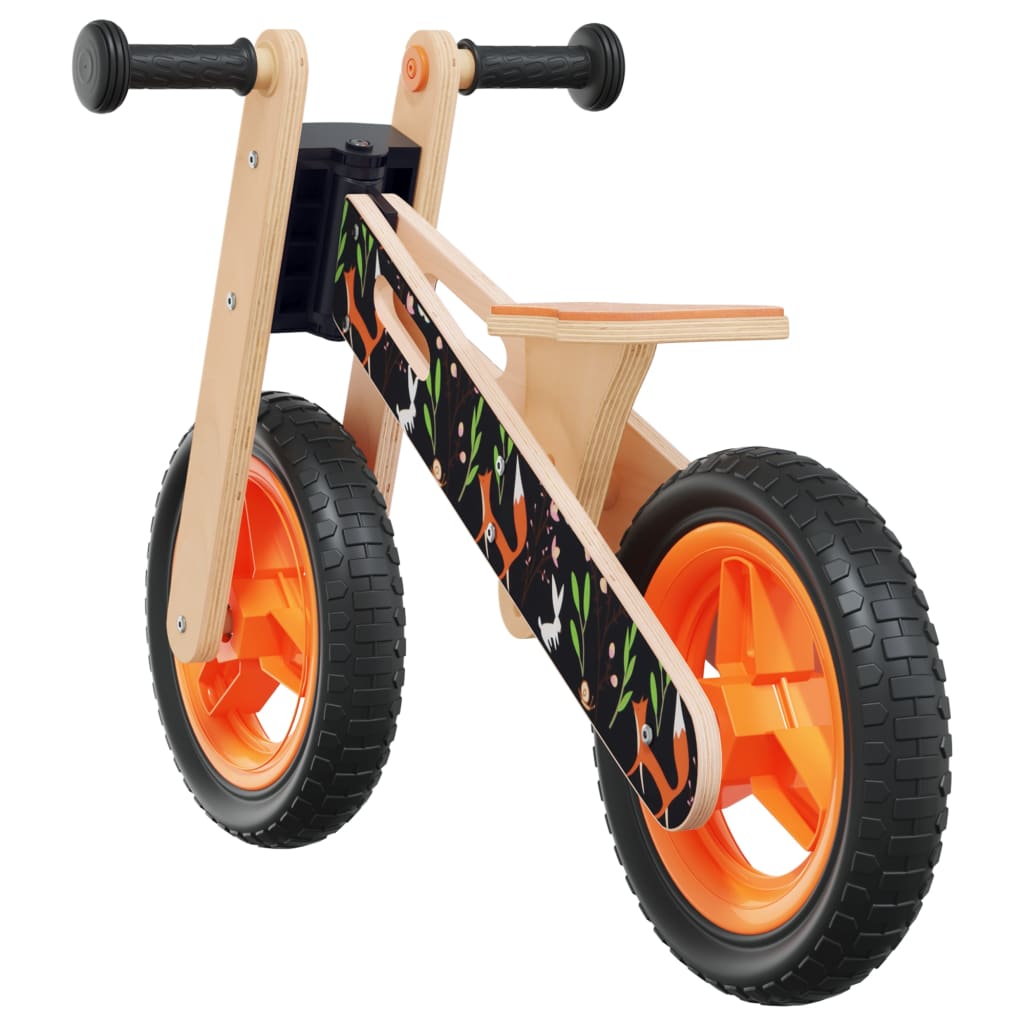Bicicletă de echilibru pentru copii, imprimeu și portocaliu Lando - Lando