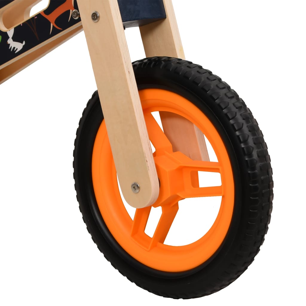 Bicicletă de echilibru pentru copii, imprimeu și portocaliu Lando - Lando