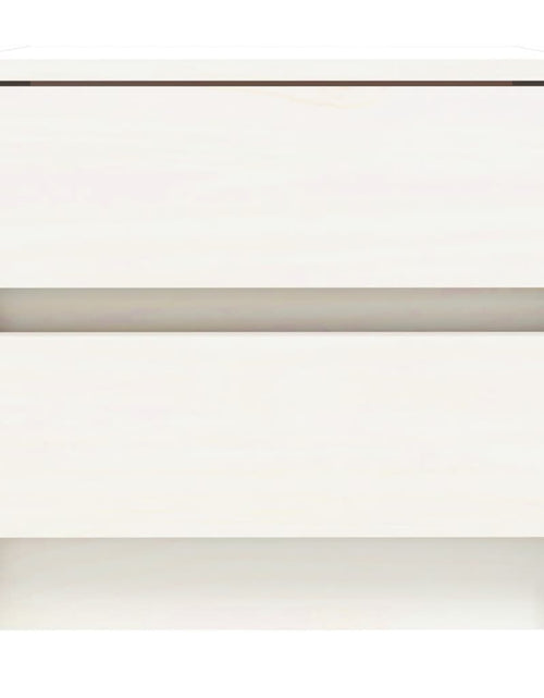 Încărcați imaginea în vizualizatorul Galerie, Noptieră, alb, 40x31x35,5 cm, lemn masiv de pin - Lando
