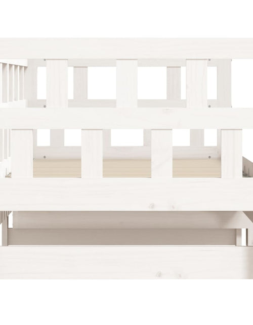 Încărcați imaginea în vizualizatorul Galerie, Pat de zi cu extensie, alb, 90x190 cm, lemn masiv de pin - Lando
