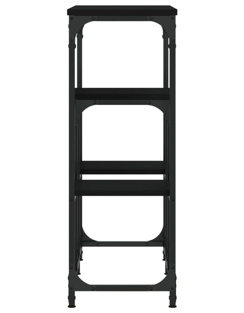 Încărcați imaginea în vizualizatorul Galerie, Măsuță consolă, negru, 89,5x28x76 cm, lemn prelucrat Lando - Lando
