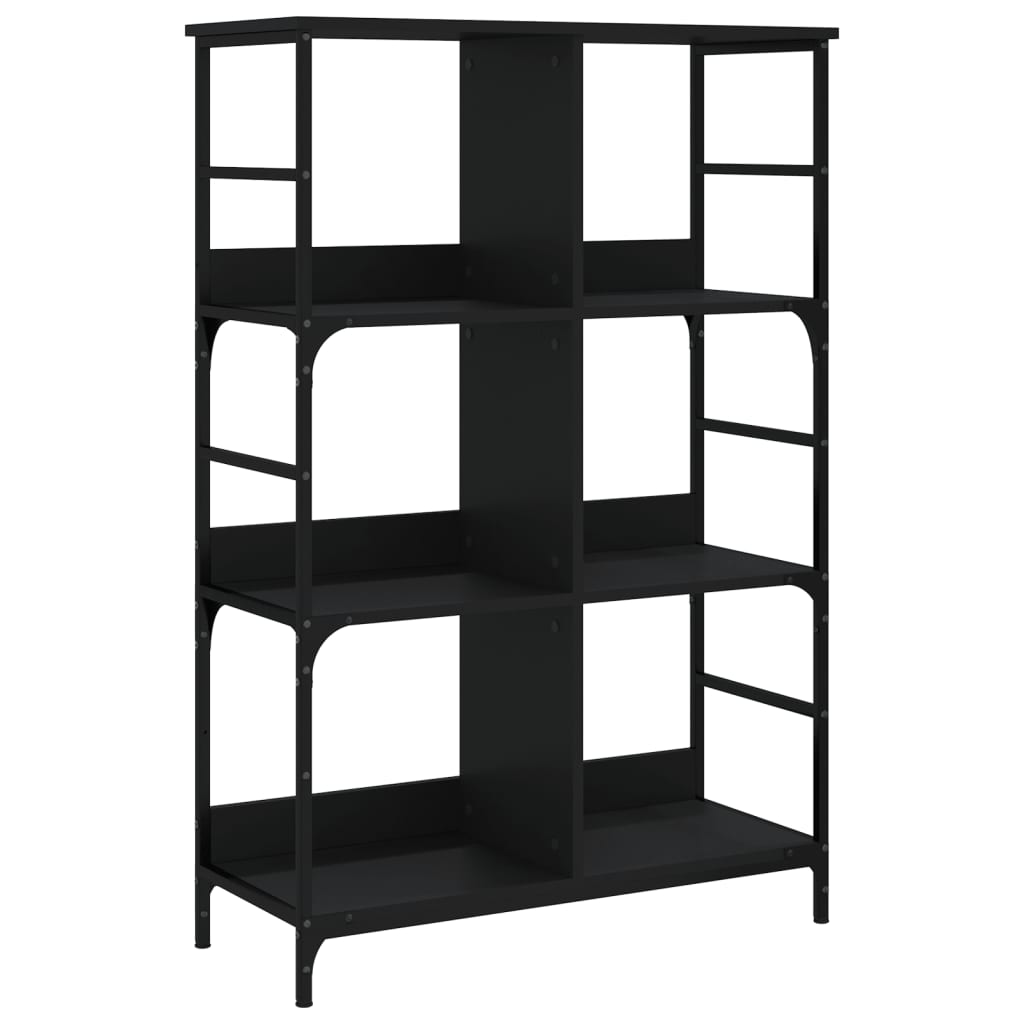 Bibliotecă, negru, 78,5x33x117,5 cm, lemn prelucrat Lando - Lando