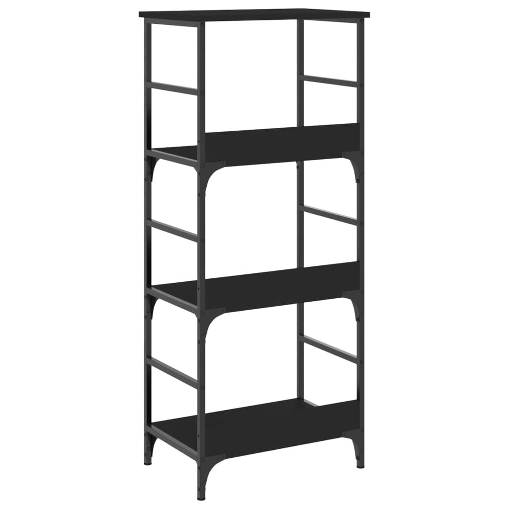 Bibliotecă, negru, 50x33x117,5 cm, lemn prelucrat Lando - Lando