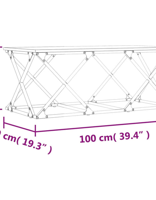 Загрузите изображение в средство просмотра галереи, Măsuță de cafea, stejar maro, 100x49x40 cm, lemn prelucrat Lando - Lando
