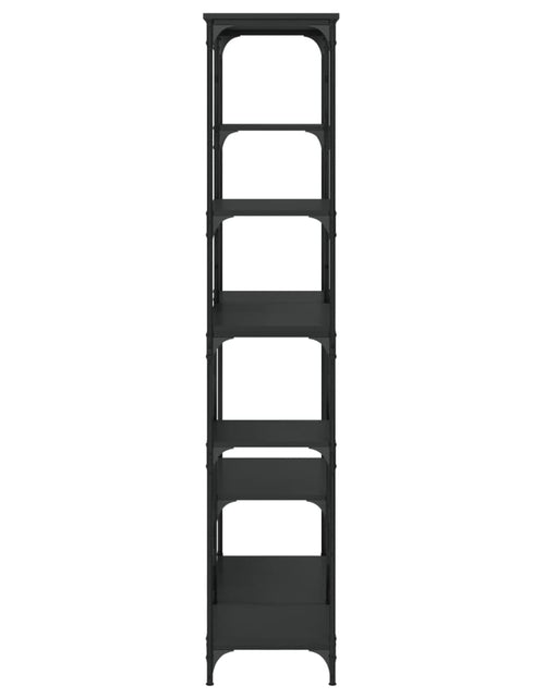 Загрузите изображение в средство просмотра галереи, Raft de cărți, negru, 99x35,5x176 cm, lemn prelucrat/oțel Lando - Lando
