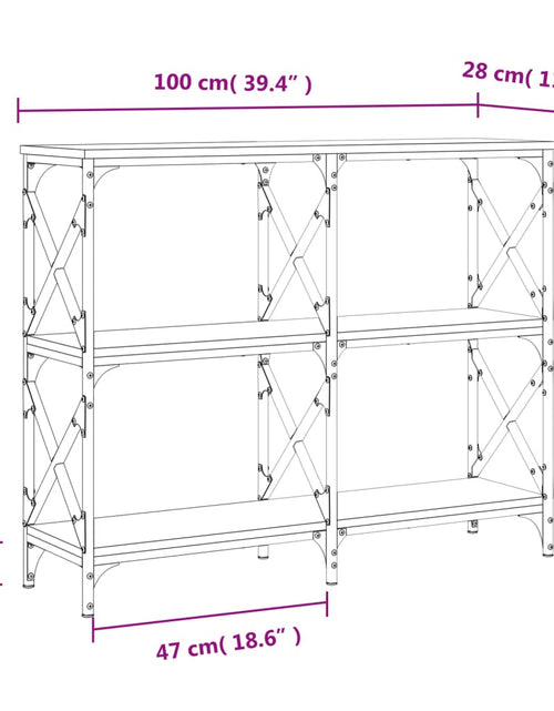 Загрузите изображение в средство просмотра галереи, Măsuță consolă, negru, 100x28x80,5 cm, lemn compozit Lando - Lando
