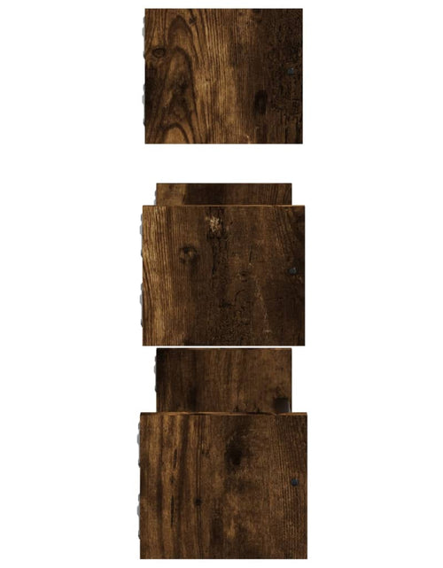 Încărcați imaginea în vizualizatorul Galerie, Set rafturi de perete cu bare, 3 buc., stejar fumuriu, lemn Lando - Lando
