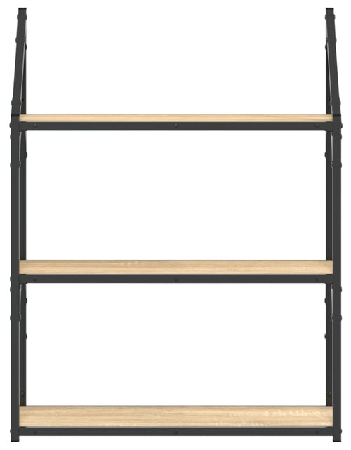 Загрузите изображение в средство просмотра галереи, Raft cu 3 niveluri stejar sonoma 60x21x78,5 cm, lemn prelucrat Lando - Lando
