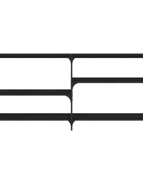 Загрузите изображение в средство просмотра галереи, Măsuță consolă, negru, 180x29x76,5 cm, lemn compozit Lando - Lando
