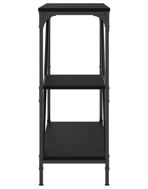 Încărcați imaginea în vizualizatorul Galerie, Măsuță consolă, negru, 88,5x30x75 cm, lemn prelucrat Lando - Lando
