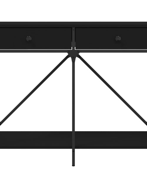 Загрузите изображение в средство просмотра галереи, Măsuță consolă, negru, 100x39x78,5 cm, lemn compozit Lando - Lando
