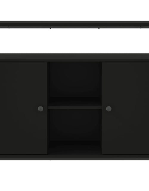 Încărcați imaginea în vizualizatorul Galerie, Servantă, negru, 100x35x80 cm, lemn prelucrat - Lando

