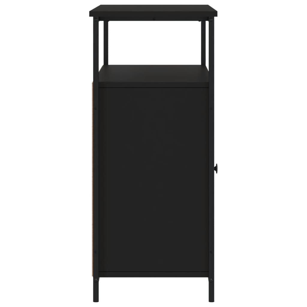 Servantă, negru, 100x35x80 cm, lemn prelucrat - Lando