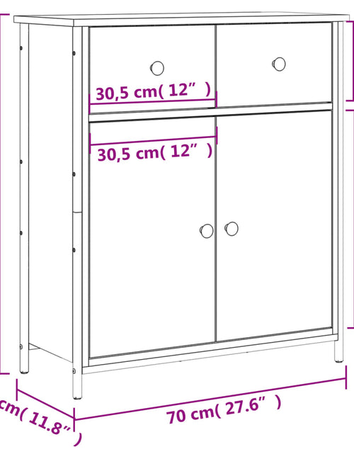 Загрузите изображение в средство просмотра галереи, Servantă, stejar fumuriu, 70x30x80 cm, lemn prelucrat - Lando
