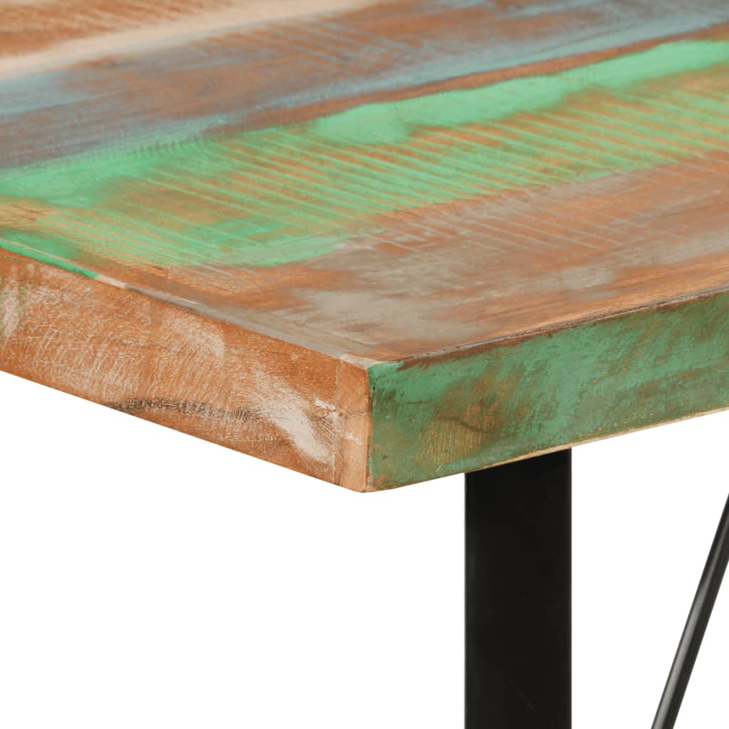 Masă de bar, 110x55x107 cm, lemn masiv reciclat și fier - Lando