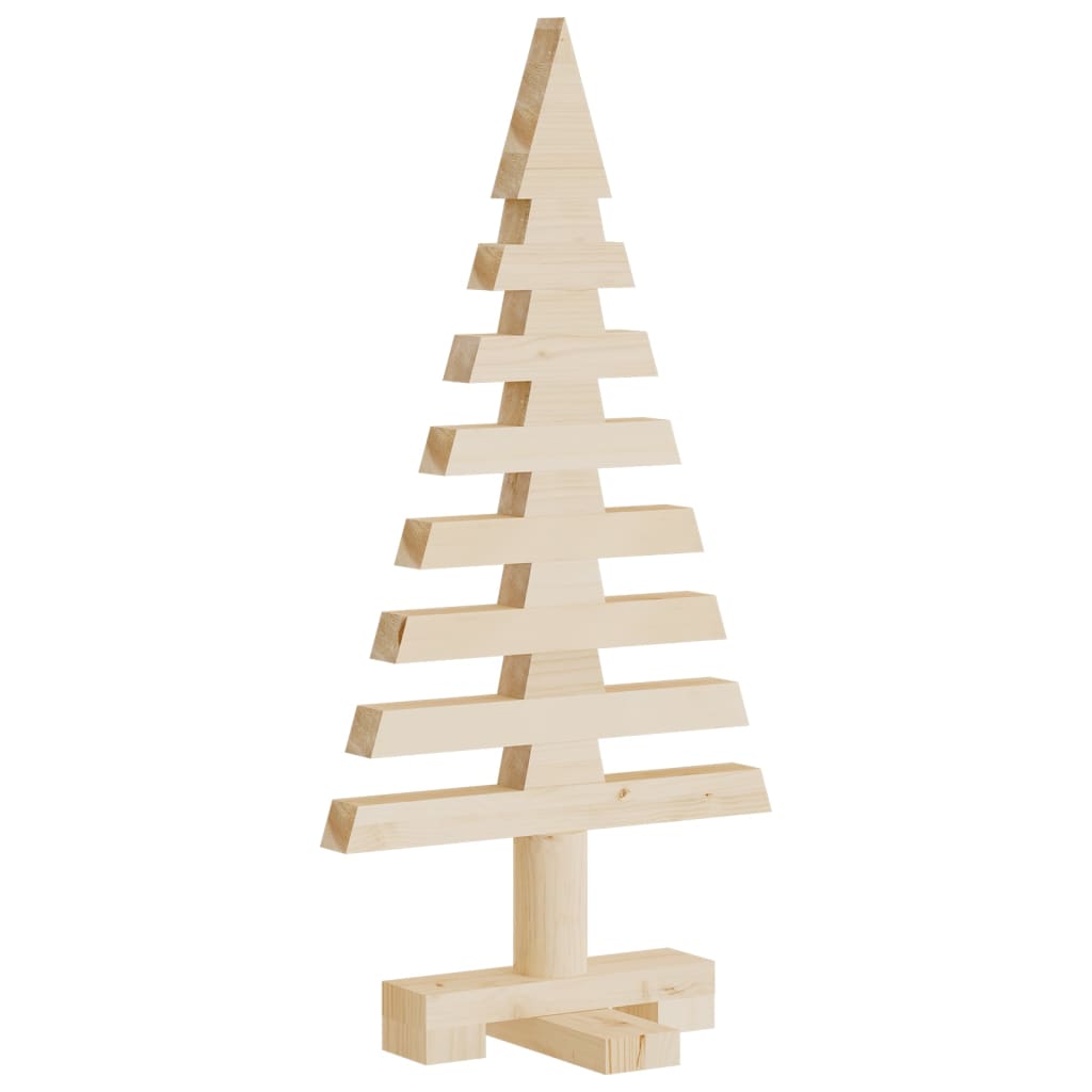 Brad de Crăciun din lemn decorativ, 60 cm, lemn de pin masiv - Lando