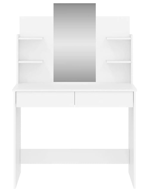 Încărcați imaginea în vizualizatorul Galerie, Masă de toaletă cu oglindă, alb, 96x39x142 cm - Lando
