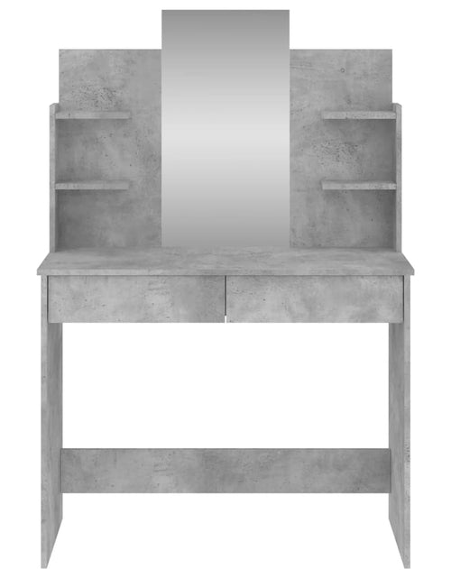 Загрузите изображение в средство просмотра галереи, Masă de toaletă cu oglindă, gri beton, 96x39x142 cm - Lando
