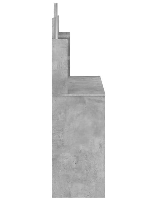 Загрузите изображение в средство просмотра галереи, Masă de toaletă cu oglindă, gri beton, 96x39x142 cm - Lando
