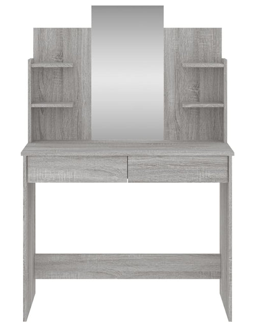 Încărcați imaginea în vizualizatorul Galerie, Masă de toaletă cu oglindă, gri sonoma, 96x39x142 cm - Lando
