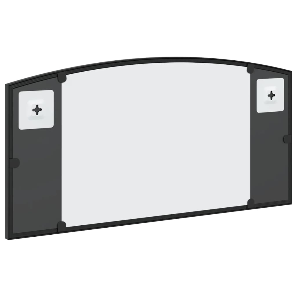 Oglindă de perete, negru, 60x30 cm, arcuită, fier Lando - Lando