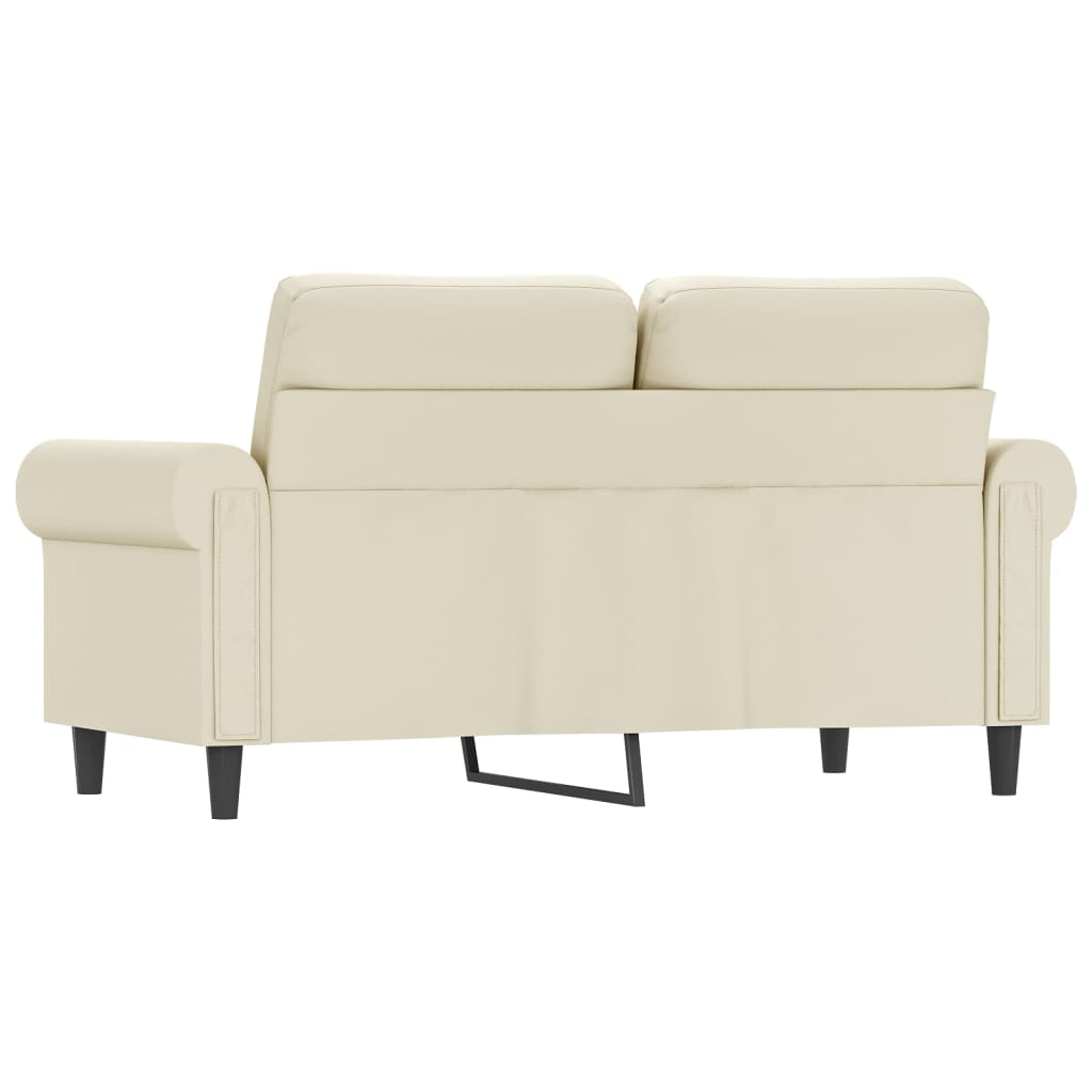 Canapea cu 2 locuri, crem, 120 cm, piele ecologică - Lando