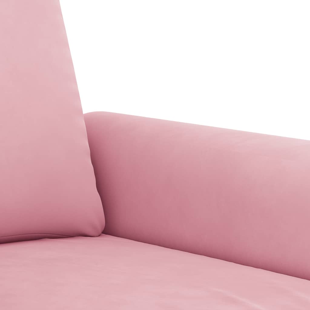 Canapea de o persoană, Roz, 60 cm, catifea - Lando
