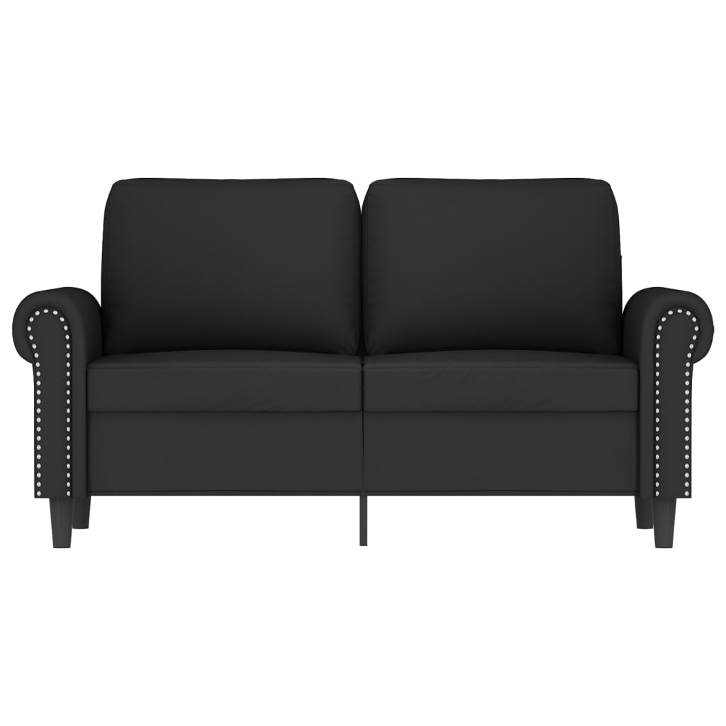 Canapea cu 2 locuri, negru, 120 cm, catifea - Lando