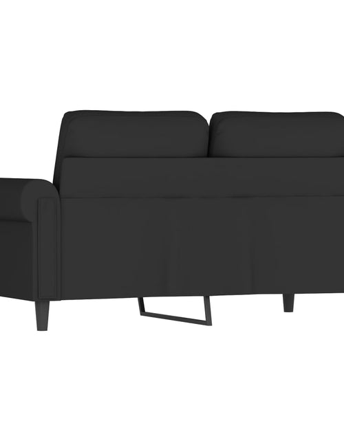 Încărcați imaginea în vizualizatorul Galerie, Canapea cu 2 locuri, negru, 120 cm, catifea - Lando
