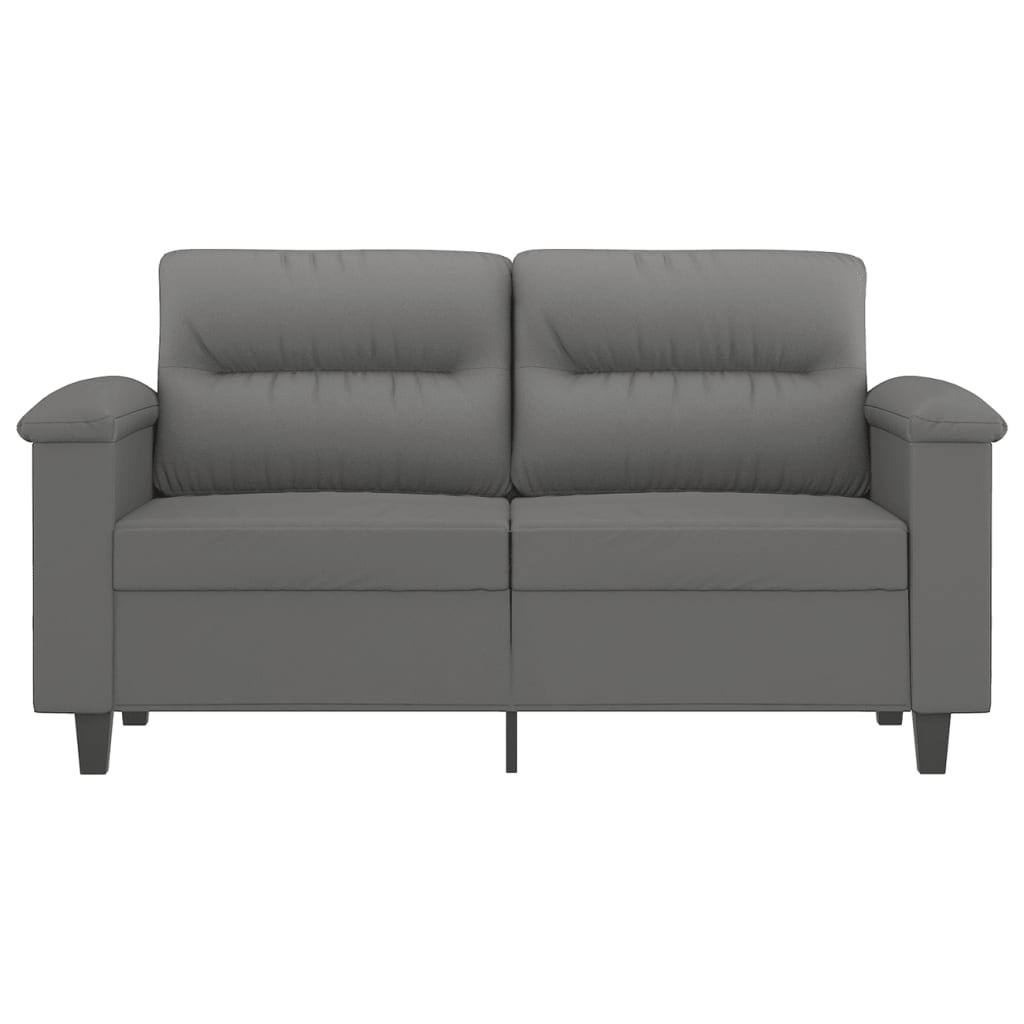 Canapea cu 2 locuri, gri închis, 120 cm, țesătură microfibră - Lando