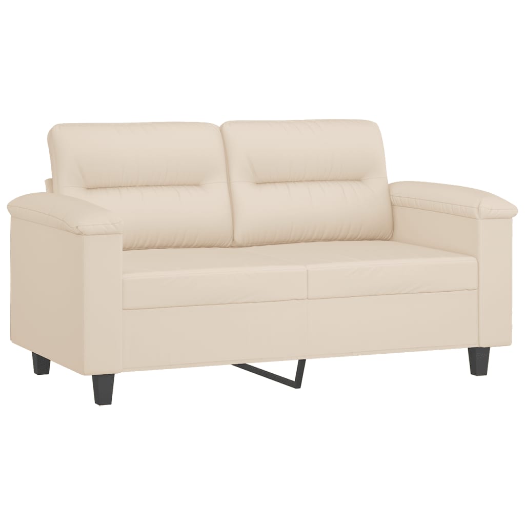 Canapea cu 2 locuri, bej, 120 cm, țesătură microfibră - Lando
