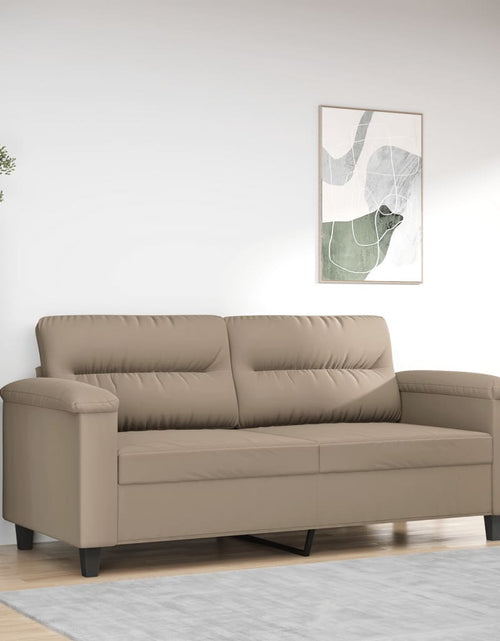 Încărcați imaginea în vizualizatorul Galerie, Canapea cu 2 locuri, gri taupe, 140 cm, țesătură microfibră - Lando
