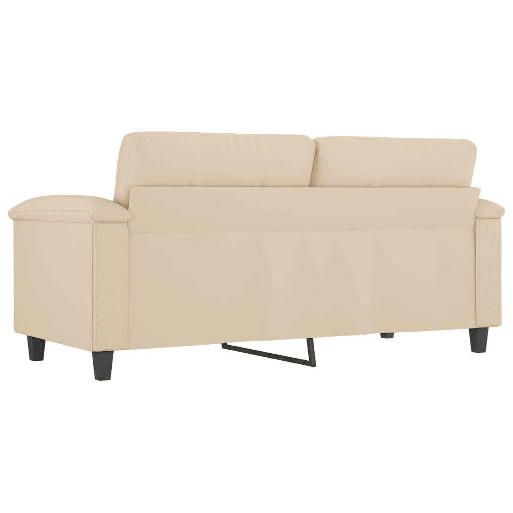 Canapea cu 2 locuri, crem, 140 cm, țesătură microfibră - Lando