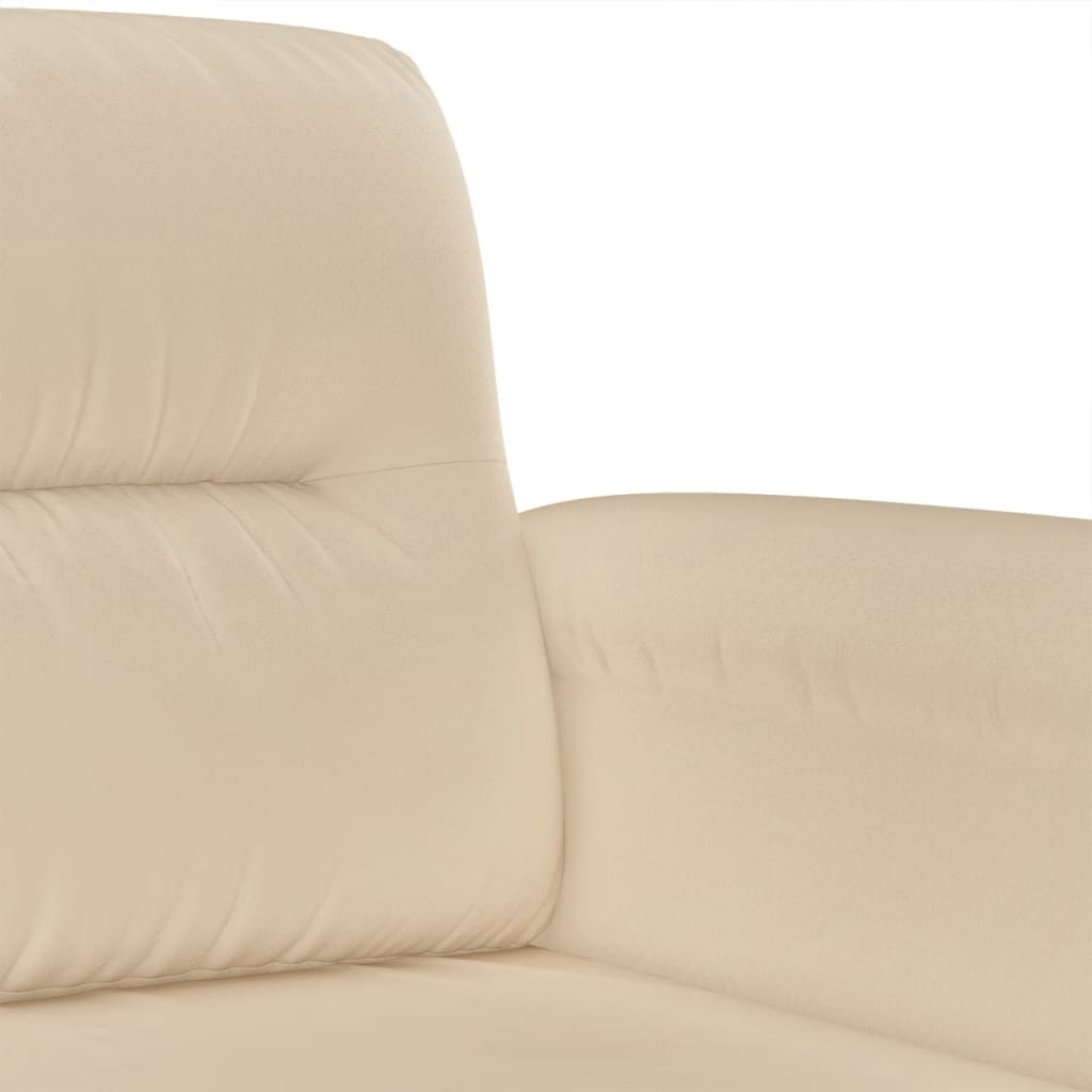 Canapea cu 2 locuri, crem, 140 cm, țesătură microfibră - Lando