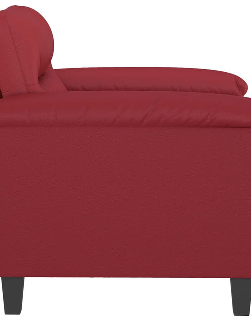 Încărcați imaginea în vizualizatorul Galerie, Canapea de o persoană, roșu vin, 60 cm, piele ecologică - Lando
