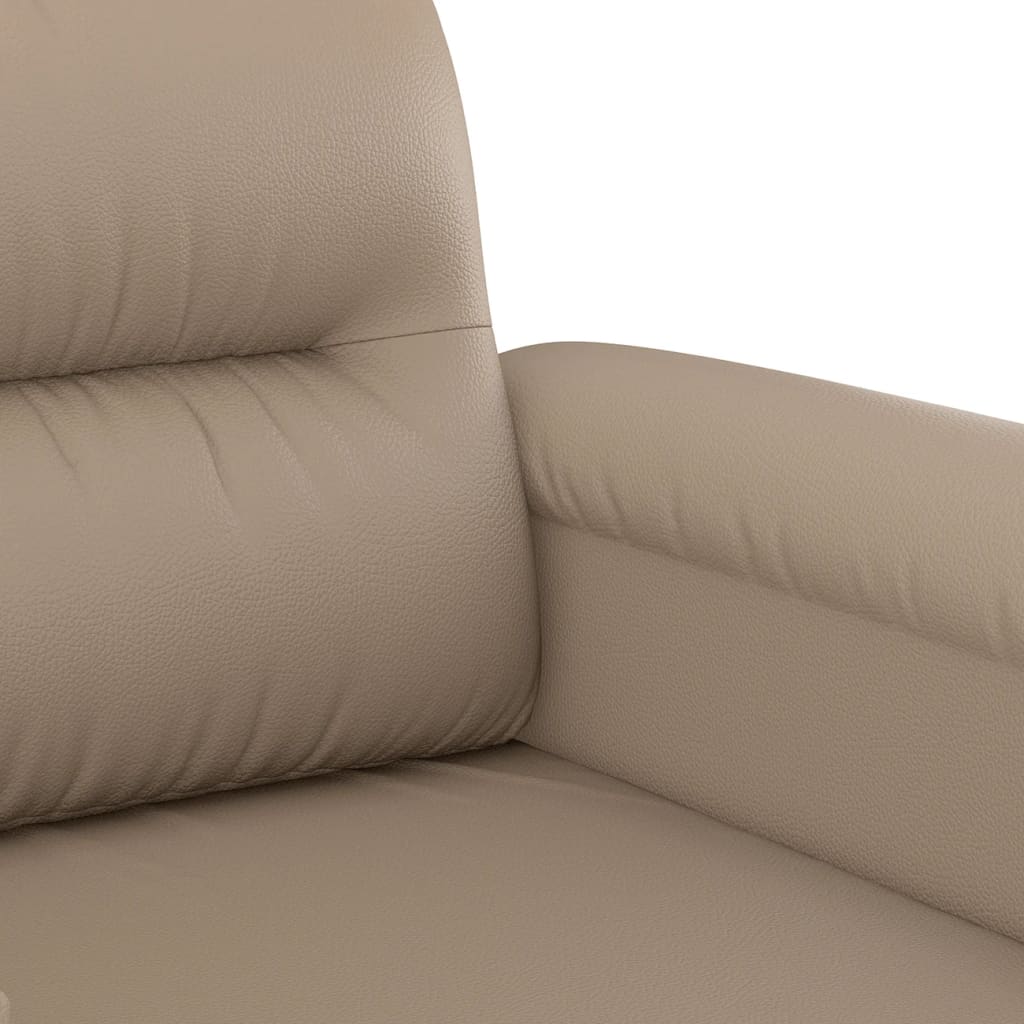 Canapea de o persoană, cappuccino, 60 cm, piele ecologică - Lando