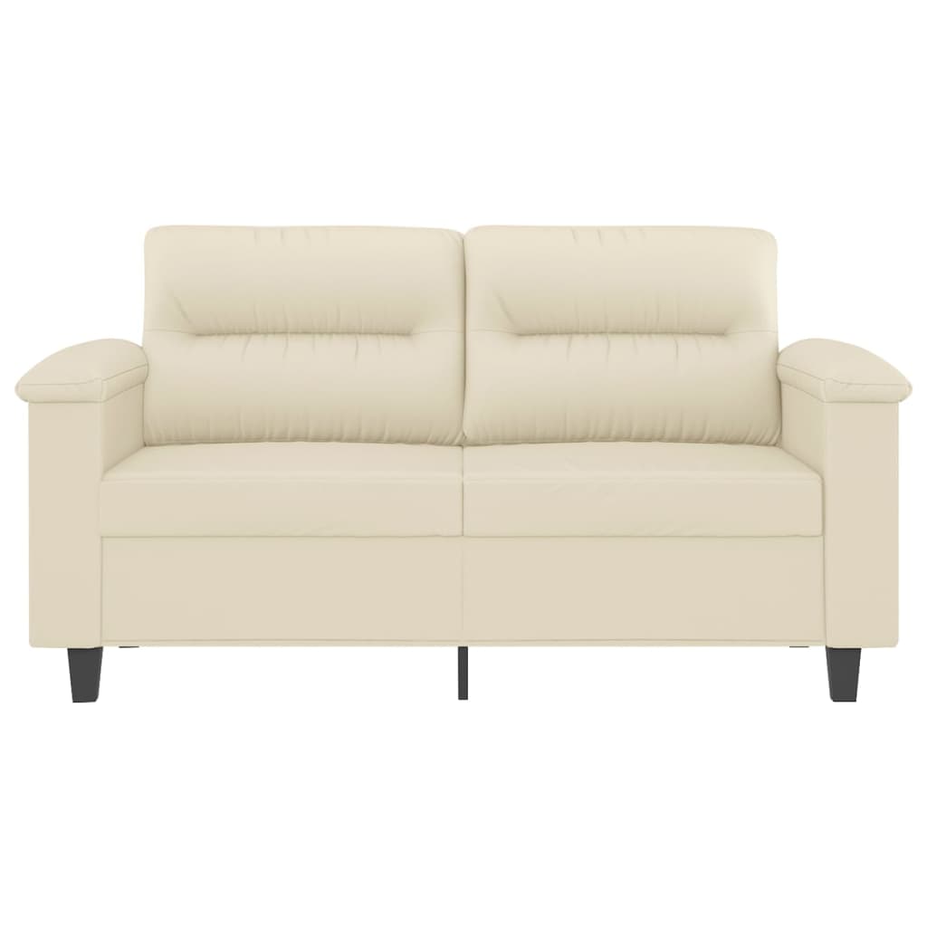 Canapea cu 2 locuri, crem, 120 cm, piele ecologică - Lando