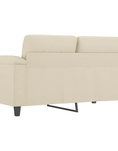 Încărcați imaginea în vizualizatorul Galerie, Canapea cu 2 locuri, crem, 120 cm, piele ecologică - Lando
