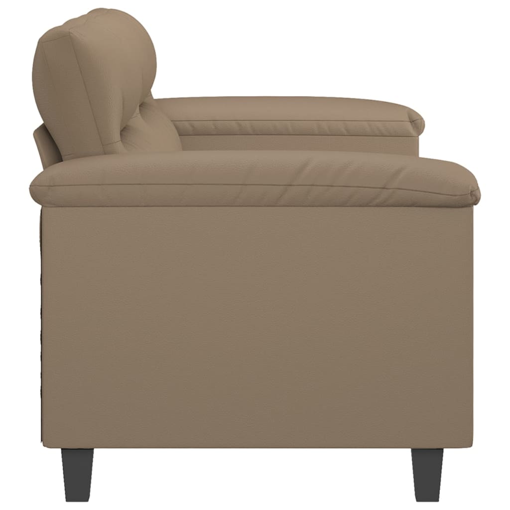 Canapea cu 2 locuri, cappuccino, 140 cm, piele ecologică - Lando