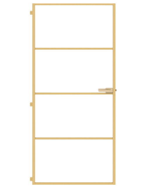 Încărcați imaginea în vizualizatorul Galerie, Ușă interioară Slim auriu 93x201,5cm sticlă securizată/aluminiu - Lando
