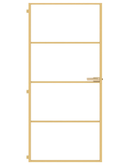 Загрузите изображение в средство просмотра галереи, Ușă interioară Slim auriu 93x201,5cm sticlă securizată/aluminiu - Lando
