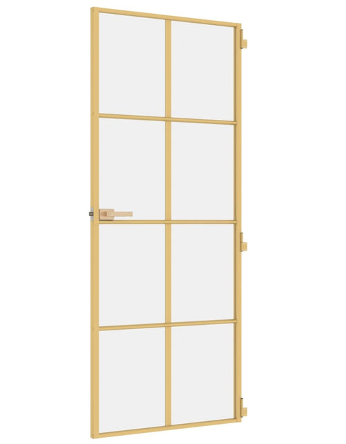 Загрузите изображение в средство просмотра галереи, Ușă de interior Slim auriu 83x201,5cm sticlă temperată/aluminiu - Lando
