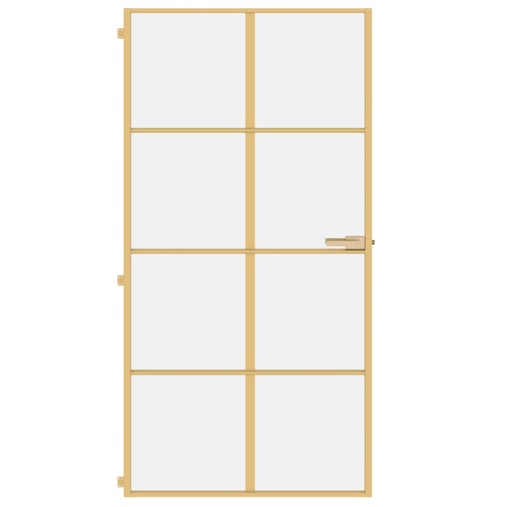 Ușă interior Slim auriu 102,5x201,5cm sticlă temperată/aluminiu - Lando