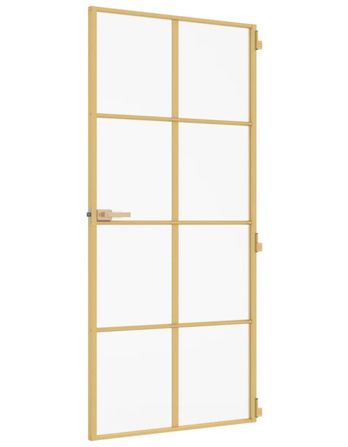 Загрузите изображение в средство просмотра галереи, Ușă interioară Slim auriu 93x201,5cm sticlă securizată/aluminiu - Lando
